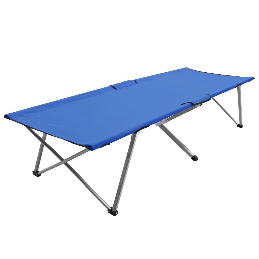 Camping Bed 206x75x45 cm XXL Blue